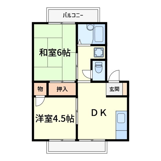 【間取り】 | メロディーハイツ高槻Ⅰ