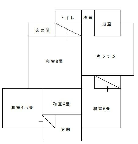 桐生市東２丁目古民家の間取り