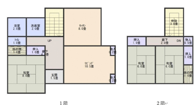 桐生市川内小学校近くの中古戸建の間取り