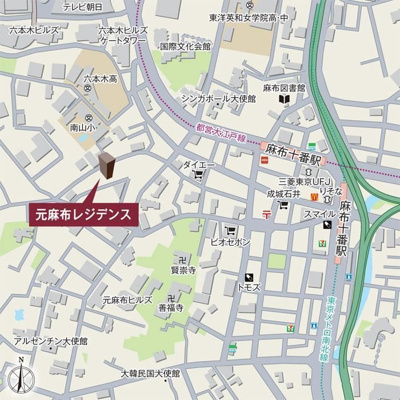 【地図】 | 元麻布レジデンス 