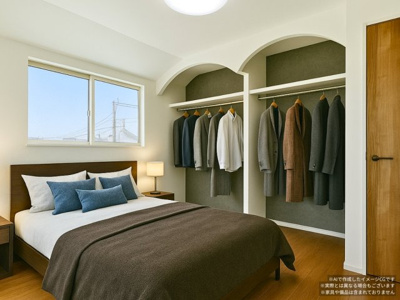 【洋室】 | 新築戸建/小岩1棟 | 3つの収納がある7帖の居室。
ご夫婦様の寝室におすすめです。