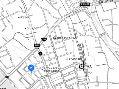 【地図】 | 佐久市中込二丁目中古住宅