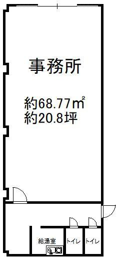 駅前　事務所の間取り