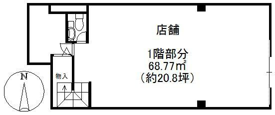 駅前　店舗の間取り