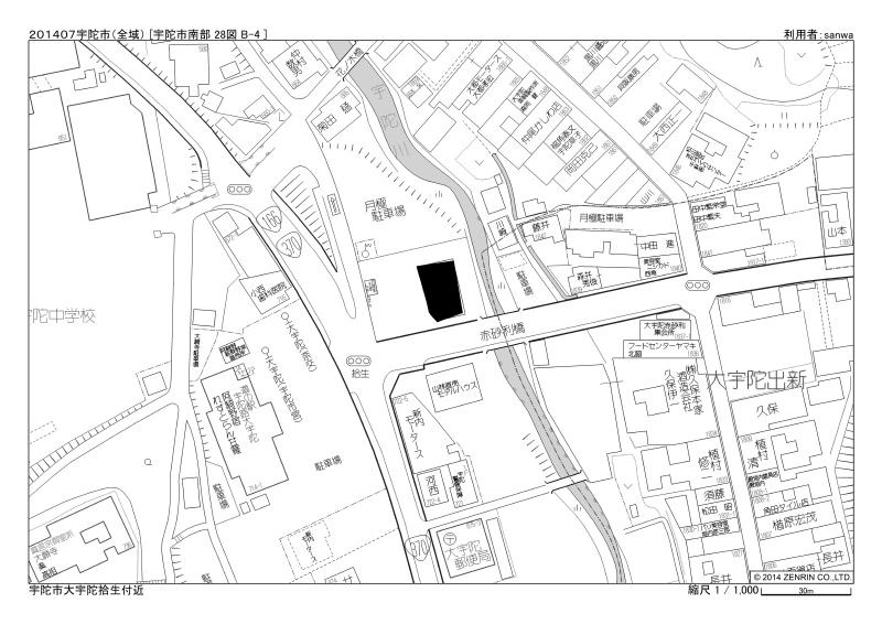 大宇陀　拾生の地図