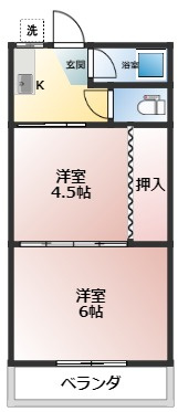 ハイツミツワの間取り