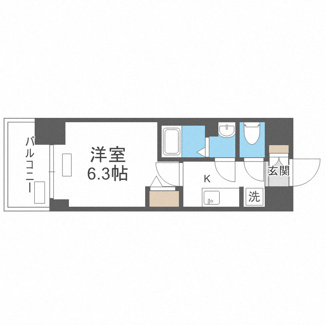 【間取り】 | プレサンス堺筋本町ディスティニー