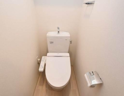 【トイレ】 | プレサンス難波駅前 | 落ち着いた色調のトイレです