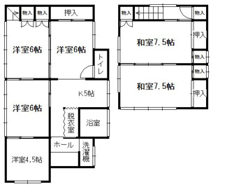 【間取り】 | 後藤貸家　（船橋）5DK