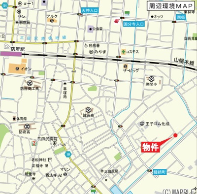 【地図】 | クレイドルガーデン防府市勝間 第３ (１号棟） | 案内図です。
