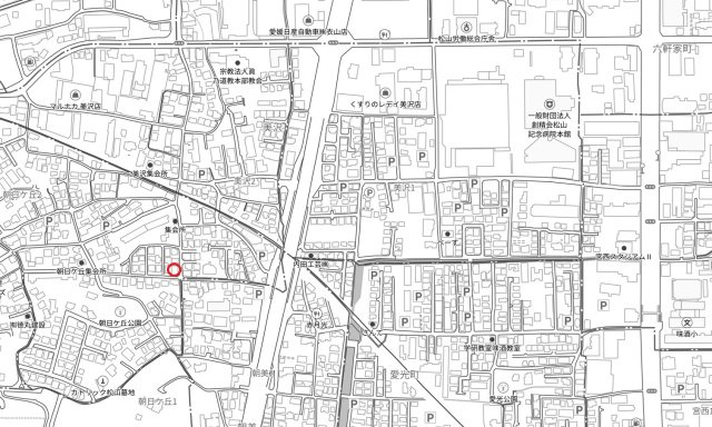 朝日ヶ丘　事務所付き住宅の地図