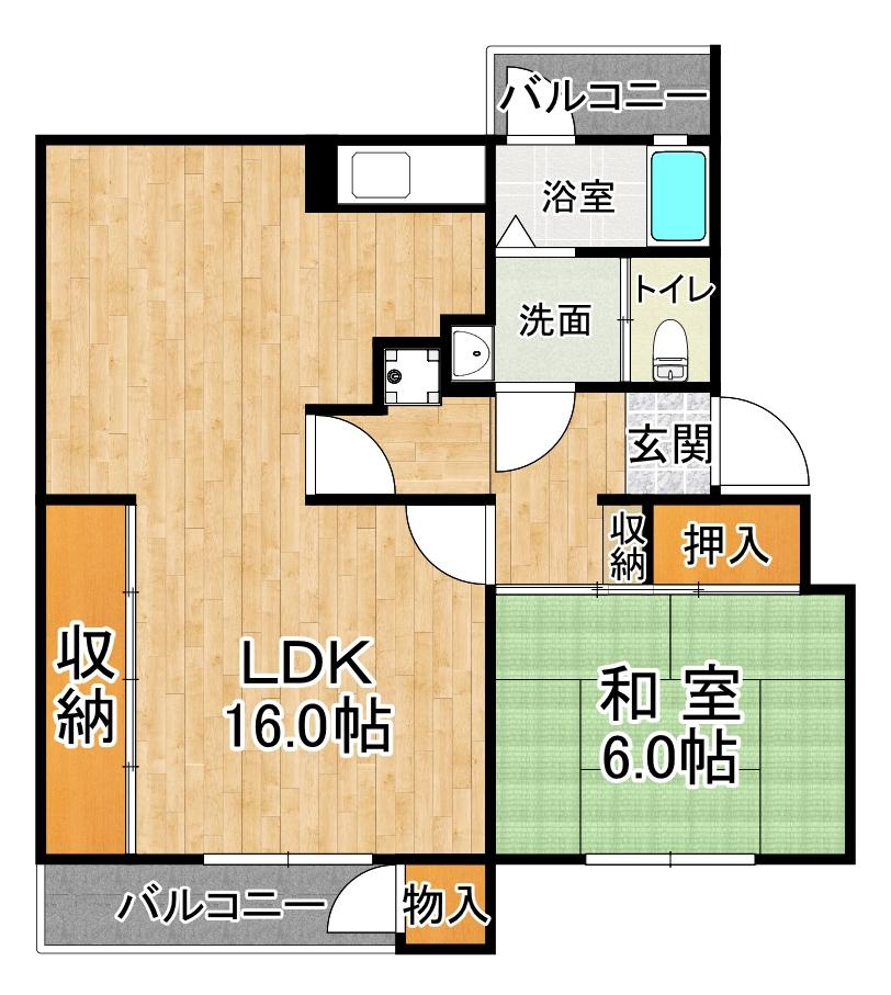 鶴甲(ツルカブト)の間取り