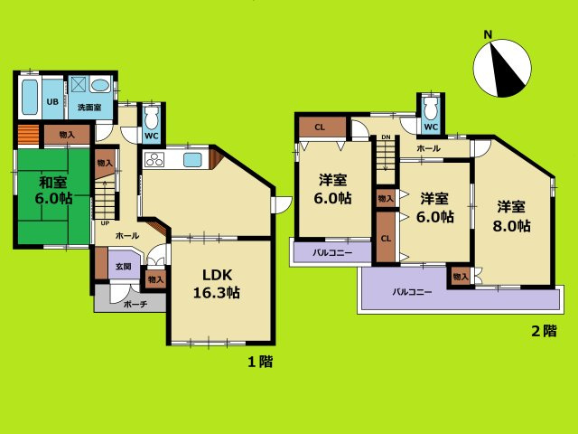 海部郡大治町大字西條字北屋敷の中古一戸建の間取り|◇１号棟◇