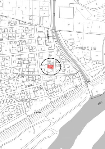 倉庫　中川原3丁目の地図