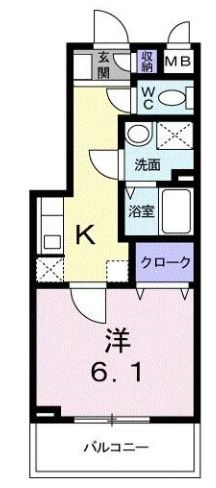 東村山市本町２丁目の賃貸マンションの間取り