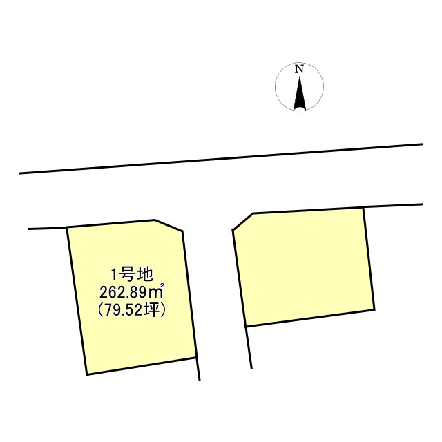 下島山甲2区画分譲地　1号地の土地図