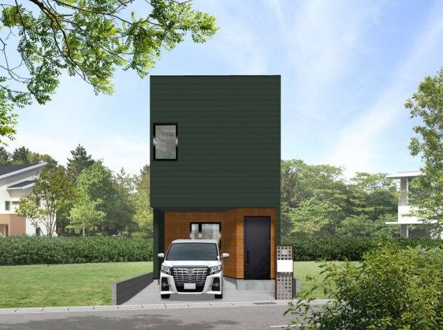 【成約済】向日市物集女町南条の外観パース|外観イメージ
スタイリッシュでモダンな外観です。