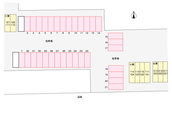 チェリーミルＣの駐車場|駐車場