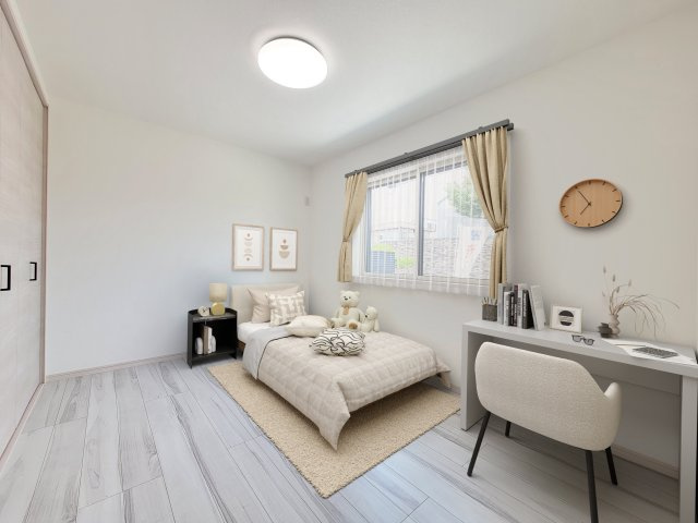 松ケ丘1丁目1区画・新築戸建の洋室|家具小物はイメージです。