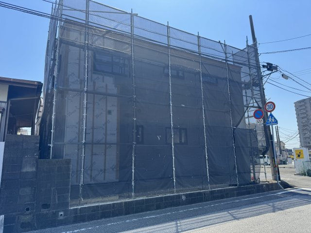 高知市大津乙の外観|建物北側。建築中です。（2025年4月26日撮影）