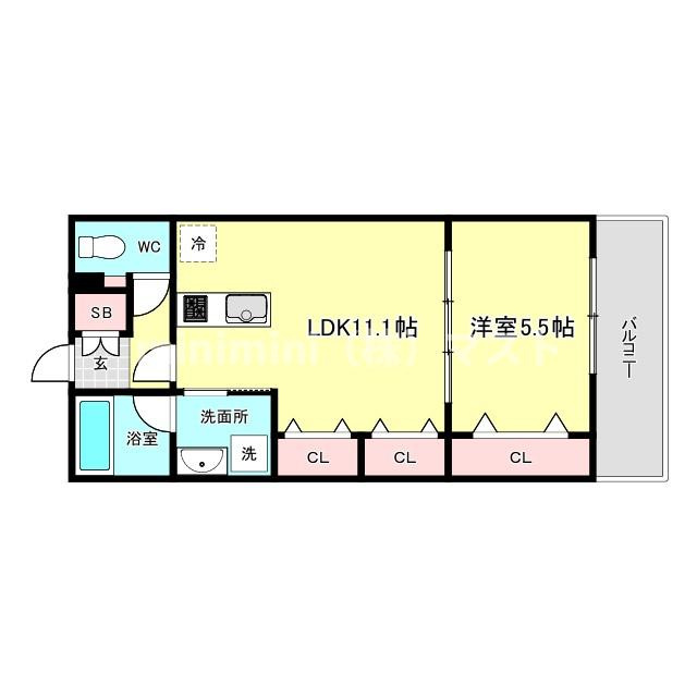 estageo北田辺の間取り