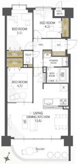 【間取り】 | 【上質リノベ】ローレルコートアネスト宮島口 | ※
間取図では分からない広さや明るさ，
資料には記載されていない情報があります。
ぜひ、現地を見られる事をお勧めいたします！
