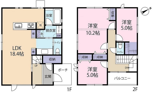 【間取り】 | 八幡2丁目戸建