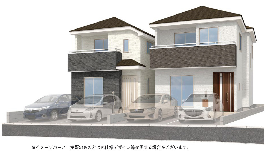 ハートフルタウン宜野湾市嘉数　1号棟の外観パース