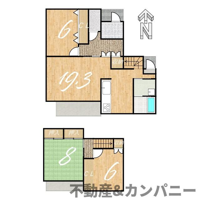 椿さん祭り徒歩の距離リノベハウスの間取り
