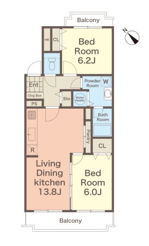 日栄ハイム平塚の間取り