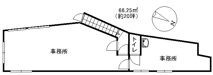 福地事務所　2階の間取り