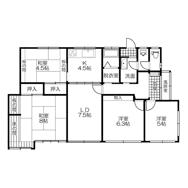興津2丁目《平屋》リフォーム前提で検討いかがでしょうか♪の間取り