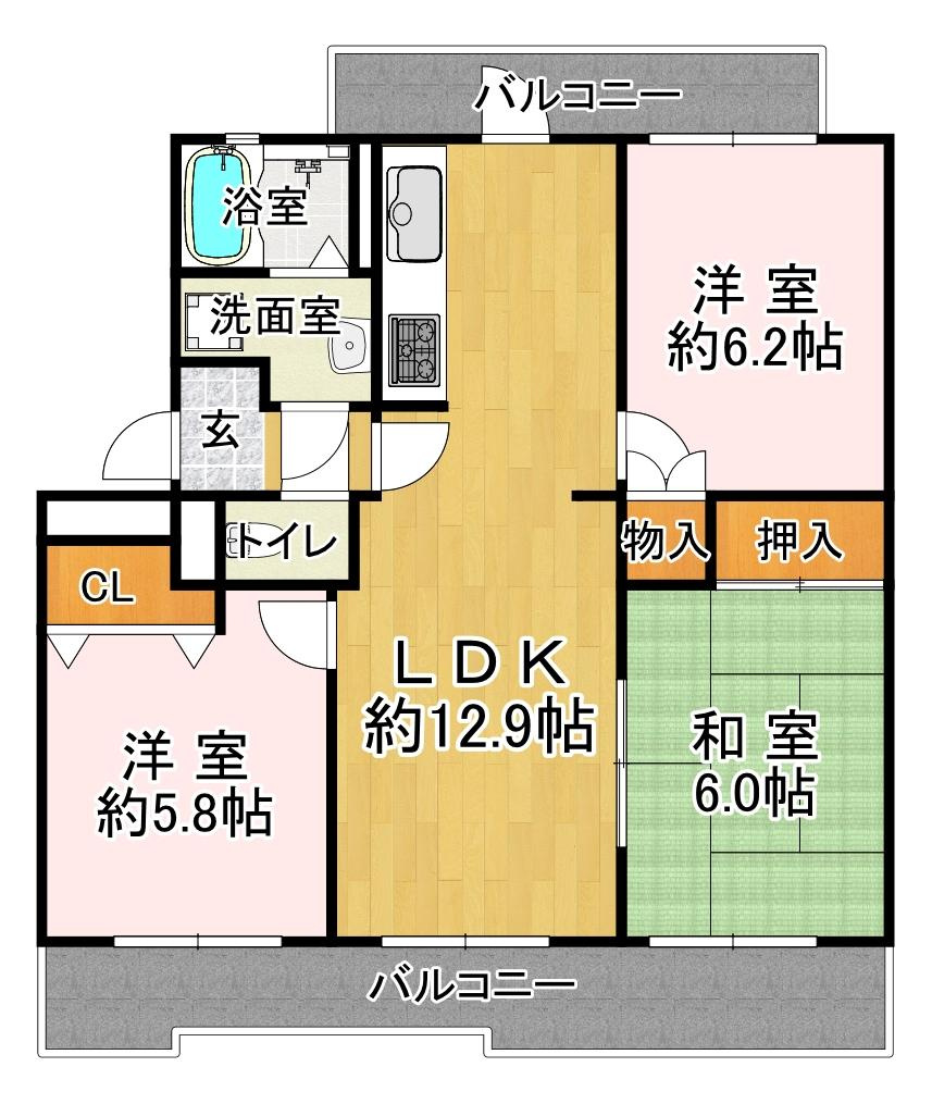 井吹東シティコートの間取り