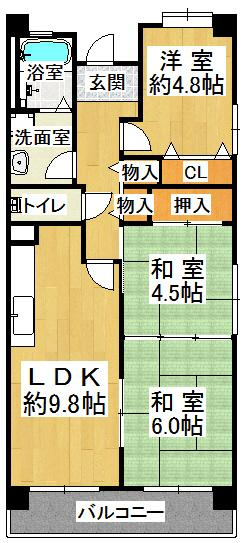 王塚西シティコートの間取り
