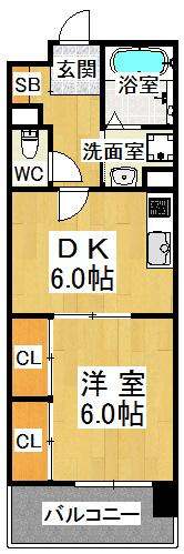 兵庫駅北シティコートの間取り