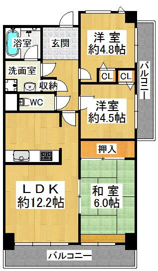 ファミール岡本の間取り