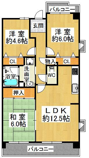 ロジュマン六甲の間取り