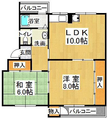 鶴甲(ツルカブト)の間取り