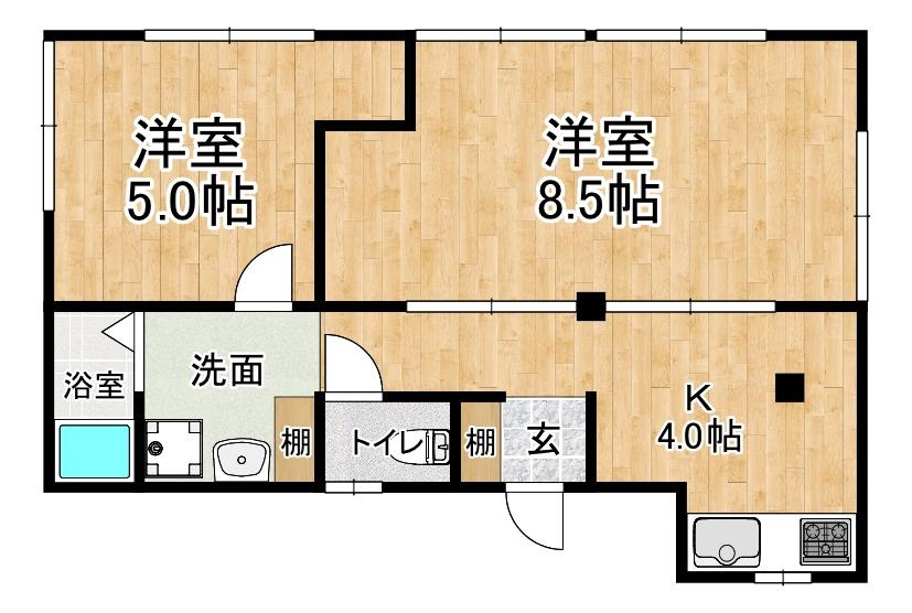 hattokuapartmentの間取り