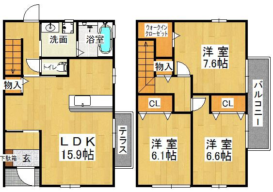 I-River Court　A棟の間取り