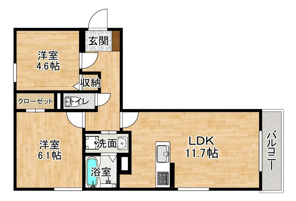 Villa le Euphoria　AKASHI・OKUBOCHOの間取り