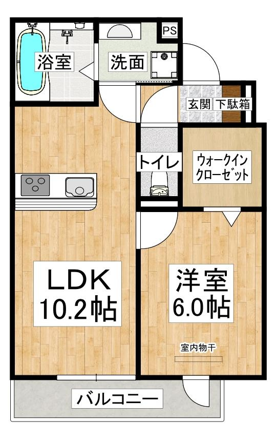 YKメゾン向陽の間取り