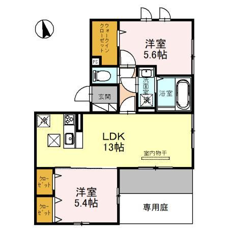 アベニール中道の間取り