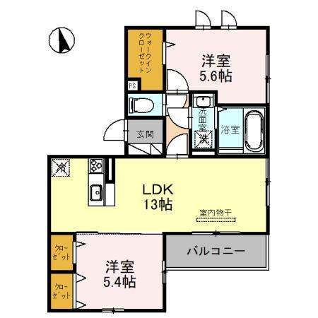 アベニール中道の間取り