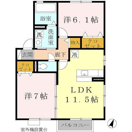 ウィルモア垂水　C棟の間取り