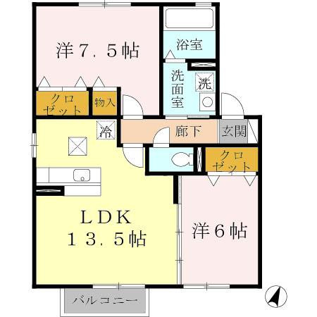 ウィルモア垂水　D棟の間取り