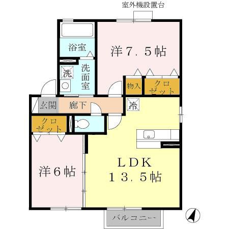 ウィルモア垂水　D棟の間取り