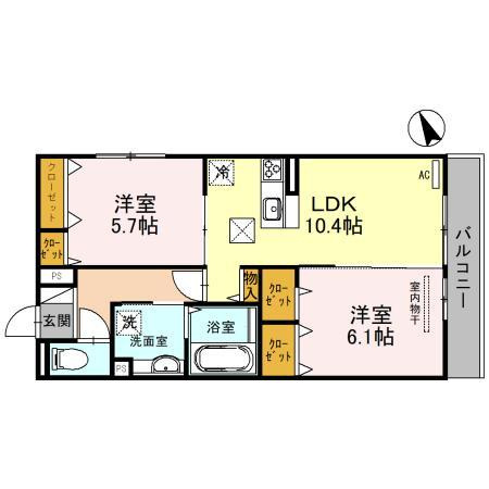 エクレール福田の間取り