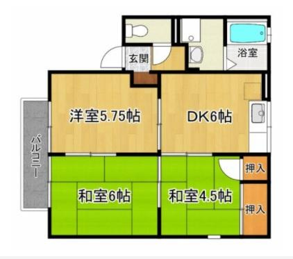エステート塩屋山手　A棟の間取り