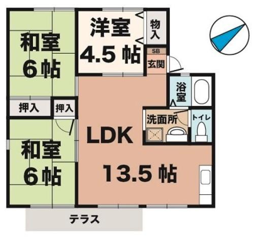 エステート桃山の間取り